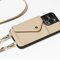 Housse en cuir à la mode pour étui de téléphone avec porte-cartes accessoires de téléphone portable