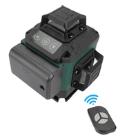 Outils de mesure numériques de qualité industrielle 4D 16 lignes vertes 360 degrés Niveau laser auto-nivelant Mesure croisée rotative