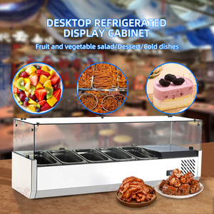Comptoir de refroidissement direct bon marché Sandwich/saladette/salade Bar Réfrigérateur <span class=keywords><strong>Table</strong></span> de préparation réfrigérée - Product Image 2