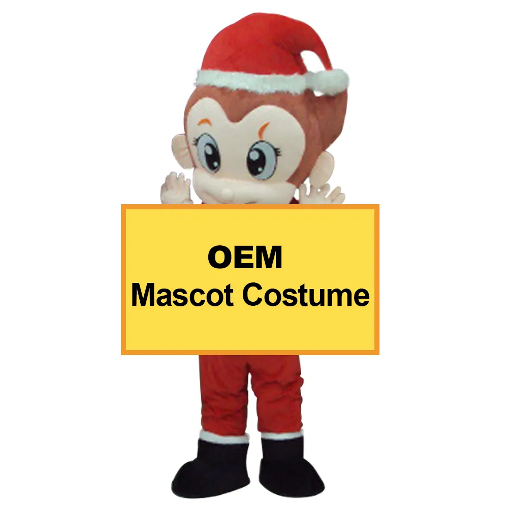 Pakaian maskot Monyet natal kartun kustom lucu maskot natal lucu pakaian pesta dewasa acara besar maskot kartun