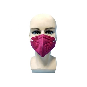 قناع وجه FFP2 قابل للطي وللاستخدام مرة واحدة للبالغين، قناع تنفس بخمس طبقات من القماش غير المنسوج للحماية والسلامة - Product Image 3