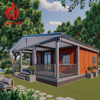 Maison préfabriquée économique prête à l'emploi à 3 chambres, démontable et extensible, type conteneur, pour habitation, cabane ou camp d'ingénierie