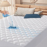 Protège-matelas d'hôpital personnalisable, doux, respirant et imperméable, à poches profondes, style uni, en polyester, pour usage domestique