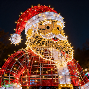 SENZHAO Large <b>Outdoor</b> Waterproof LED 3D Santa Claus <b>Light</b> Sculpture Motif <b>Light</b> <b>String</b> <b>Lights</b> for Commercial Christmas Decor - Product Image 1