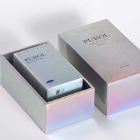 Boîte en carton rigide holographique personnalisée pour cosmétiques, usine avec 21 ans d'expérience, emballage de luxe pour fards à paupières, parfums, soins de la peau, blush
