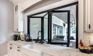 Ventanas plegables de aluminio de bajo consumo, rotura térmica, ventana de doble acristalamiento de impacto, doble acristalamiento, para apertura Horizontal de cocina - Product Image 3