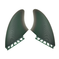Ailerons latéraux de planche de surf UPSURF FUTRUE Fin, design bicolore, fibre de verre, taille K2, lot de deux ailerons de surf