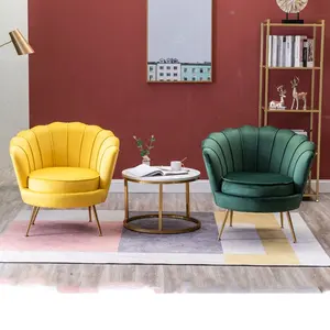 Roze Nordic Lederen Shell Voor Stoelen Ontspannen Zit Single Sofa Fluwelen Woonkamer Stoel