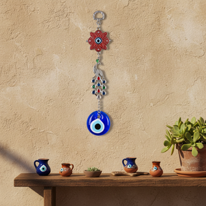 Paon décoratif Tenture Murale Ornement avec Mauvais œil - Product Image 3