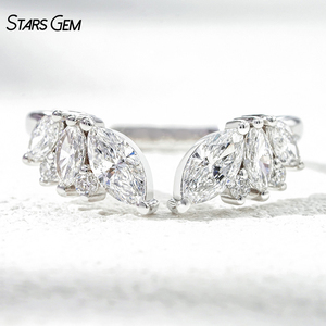 Anillo de Diamantes de Laboratorio en Oro Sólido de 10k Starsgem, Anillos de Boda, Anillo de Diamantes para Aniversario - Product Image 1