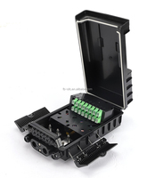 Caja de distribución de fibra óptica de 16 núcleos barata, caja de terminales de cable de caída IP65 con divisor óptico de 1x8 o 1x16 PLC