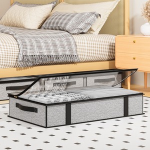 Phòng tổ chức có thể gập lại dưới giường hộp lưu trữ xử lý dây kéo đồ lót vớ tổ chức dưới giường lưu trữ - Product Image 3