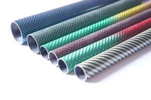 Tube en fibre de carbone coloré, résistant aux UV, pour présentoirs de vente au détail, tailles personnalisées, anti-décoloration, léger, finition lisse, 100 % carbone - Product Image 4