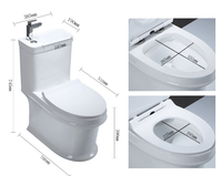 Ensemble toilette et évier de salle de bain robinets de bidet toilette avec lavabo de table