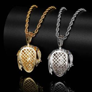 Punk <b>Mens</b> American Rapper Singer XXXTentacion Head Pendant <b>Chain</b> Necklace Gold Iced Out CZ <b>Diamond</b> Pendant Hip Hop Jewelry - Product Image 3