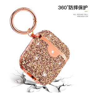 Honatop-funda de TPU suave con purpurina y diamante para auriculares, a prueba de golpes, para airpod <span class=keywords><strong>2021</strong></span> <span class=keywords><strong>pro</strong></span> 3, 1/<span class=keywords><strong>2</strong></span> - Product Image 6