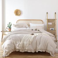 Ensemble de literie en duvet doux et moelleux unique de luxe sur mesure pour toutes les saisons, ensemble de literie à couverture froissée en 3 pièces