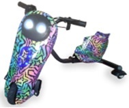 Trottinette Électrique Intelligente à 3 Roues de 8 Pouces 36V 3.6AH, Moteur 250W, Charge Maximale 100kg, Drift 360, Crazy Trike Métallique pour Enfants