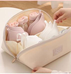 New Travel Bra Classification <b>Storage</b> Bag PU Pillow <b>Underwear</b> Pouch Solid Color Travel Waterproof Clothes CBag - Product Image 6