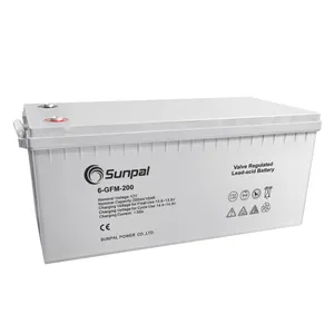 Sunpal Sealed Lead Acid Battery Gel Deep Cycle 12V 100Ah 200Ah Batteries Supplier