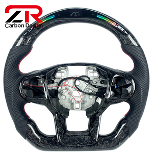 Volant personnalisé en fibre de carbone avec LED pour <span class=keywords><strong>Ford</strong></span> Explorer ST, volant <span class=keywords><strong>sport</strong></span> en cuir personnalisé pour ST-Line Raptor - Product Image 1