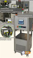 Máquina de sellado por inducción de papel de aluminio con refrigeración por agua, sellador de tapas de botellas con cabezal de inducción de túnel