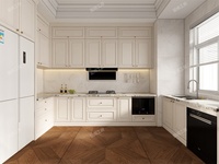 Fabricants de cuisines sur mesure à Foshan, designs modernes et luxueux avec options en bois massif et en panneaux stratifiés