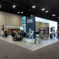 Stand d'exposition modulaire Stand d'exposition Cadre en aluminium SEG Tissu Arche rétroéclairée par LED Stand d'exposition pour les événements musicaux TMEA