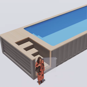 YG YG-008 Piscina Contenedor <span class=keywords><strong>de</strong></span> 40 pies con Estructura <span class=keywords><strong>de</strong></span> Acero <span class=keywords><strong>y</strong></span> <span class=keywords><strong>Piedra</strong></span> Sinterizada, Diseño Transicional Duradero, 1 Año <span class=keywords><strong>de</strong></span> Garantía, para Uso Residencial - Product Image 1