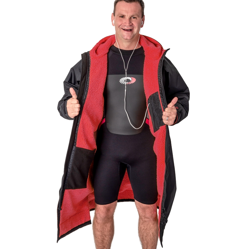 Ветрозащитный зимний теплый халат, полотенце-пончо, водонепроницаемый пончо для серфинга с капюшоном