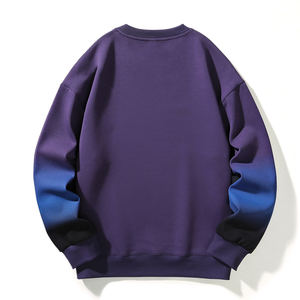 Gradient nouveau pull à col rond t-shirt à manches longues ample et polyvalent pour hommes au printemps et à l'automne 2024 chemise à fond lourd - Product Image 4