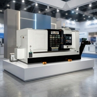 Centre d'usinage CNC de précision haute vitesse QT300, tour horizontal à banc incliné de moyenne capacité, tourelle motorisée à 12 postes FANUC