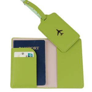 Luxury Slim Fashionable Travel Passport Holder Luggage Set Pu Leather Case Cover Letter Pattern <b>Name</b> <b>Tag</b> Water Resistant - Product Image 5