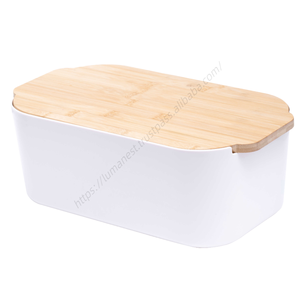 Caja de Pan de Plástico Rectangular para Cocina con Tapa de Tabla de Cortar, para Conservación de Frescura, con Logotipo Personalizado al por Mayor - Product Image 1
