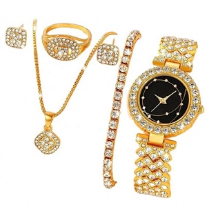 Reloj de Pulsera Casual de Cuarzo para Mujer, con Diamantes de Imitación, Diseño Redondo, de Alta Calidad y Económico, Juego de 5 Piezas, Color Plateado - Product Image 4