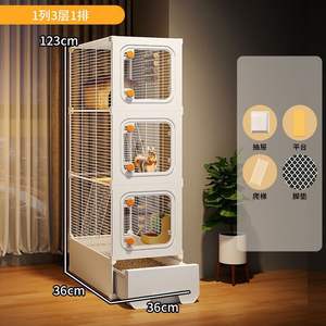 Jaula Metálica para Ardillas y Chinchillas, de Doble Capa, Multicapa, Ultra Segura, Extra Grande, Tipo Villa - Product Image 6