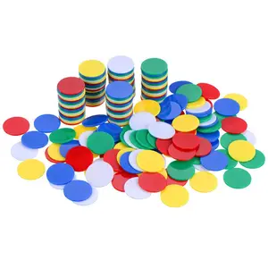 19mm 플라스틱 원판 플라스틱 색깔 작은 칩 게임 동전 아이들의 장난감 부속품 플라스틱 기술