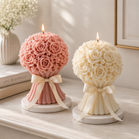 Moule en silicone pour bougie en résine en forme de bouquet de roses pour la Saint-Valentin, pour la décoration de la maison, fabrication de bougies parfumées, vente en gros