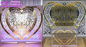 Panneaux de portail métallique de mariage au design moderne, dernier modèle de panneau de portail métallique pour mariage, cadre de portail métallique pour cérémonie de mariage impressionnante - Product Image 5