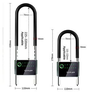 Serrure intelligente en <span class=keywords><strong>U</strong></span> pour porte coulissante en verre, avec empreinte digitale, en alliage d'aluminium, automatique, électronique, avec clavier à code - Product Image 5