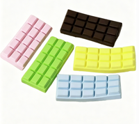 Jouet anti-stress souple à rebond lent en forme de barre de chocolat simulée avec logo personnalisé pour cadeau promotionnel