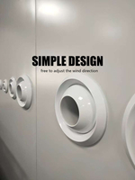 Diffuseur d'air à buse sphérique en plastique au design moderne pour systèmes CVC, climatisation, réglable, durable et facile à utiliser