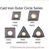 Lame de tournage extérieure triangulaire en carbure WNMG080404/12 LF3018 pour usinage NC, fabrication Zhuzhou
