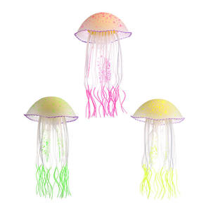 ของตกแต่งตู้ปลา ซิลิโคนนิ่ม รูปประภาคาร ทะเล พระจันทร์ แมงกะพรุน ลอยน้ำ โปร่งใส เรืองแสง - Product Image 5