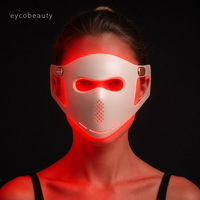 EYCO Produk Terbaru Masker Wajah LED Terapi Cahaya Merah 3D LCD Nirkabel Inframerah 630nm 850nm untuk Perawatan Kecantikan Wajah