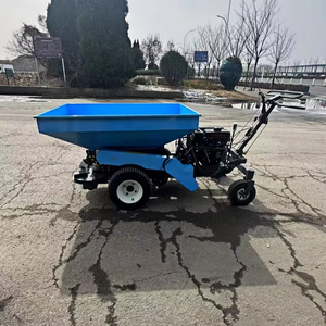 Épandeur d'<span class=keywords><strong>engrais</strong></span> automoteur à double disque et double arbre, épandeur de gazon à alimentation rotative large pour usage agricole - Product Image 2
