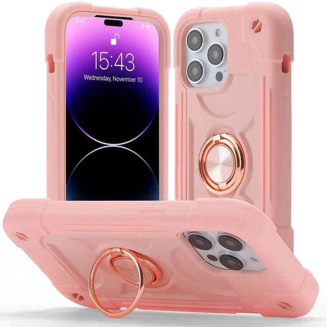 Hot Selling Kickstand Heavy Duty Rugged Silicone Mobile Phone Cover Case for iPhone 12 14 16 Pro Max