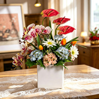 Arrangement de fleurs artificielles en vase, plantes, verdure, fleurs artificielles pour la décoration de la maison et des mariages