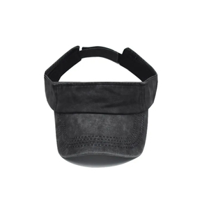 Visières unisexes de couleur délavée enduites de blanc avec logo personnalisé vente en gros de casquette de sport chapeau de soleil de golf visières de course chapeau de pare-soleil de plage d'été - Product Image 1