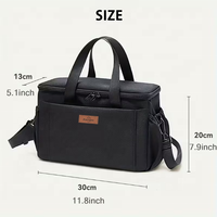 Sac à bandoulière compact, durable, léger, imperméable, pliable, portable, motif lettres, fermeture éclair, polyester